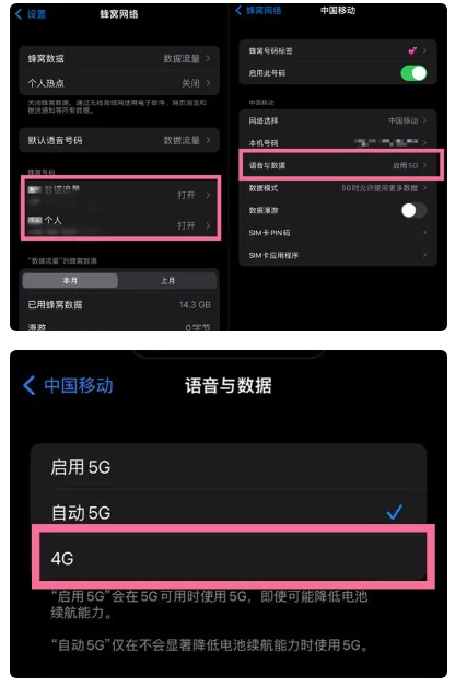 博望苹果手机维修分享iPhone14如何切换4G/5G? iPhone14 5G网络切换方法 