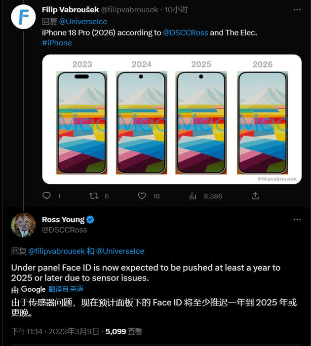 博望苹果手机维修分享:屏下Face ID有什么优势？iPhone何时会有屏下Face ID？ 